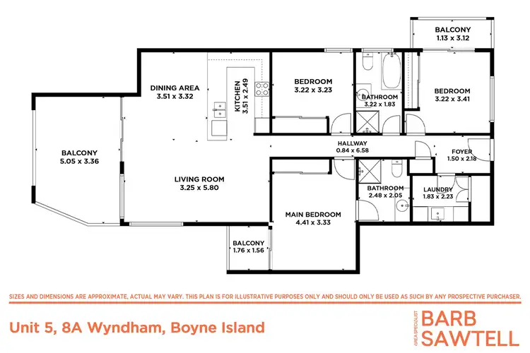Floorplan of Homely unit listing, 5/8A Wyndham Avenue, Boyne Island QLD 4680