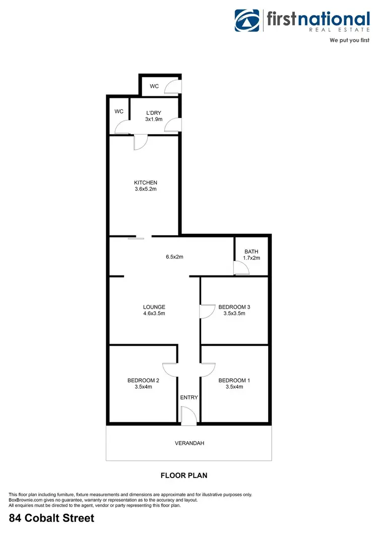 Floorplan of Homely house listing, 84 Cobalt Street, Broken Hill NSW 2880