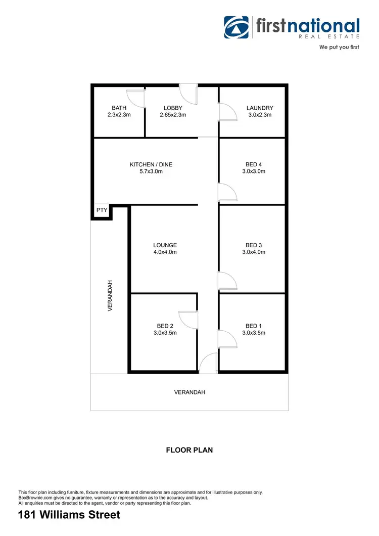 Floorplan of Homely house listing, 181 Williams Street, Broken Hill NSW 2880