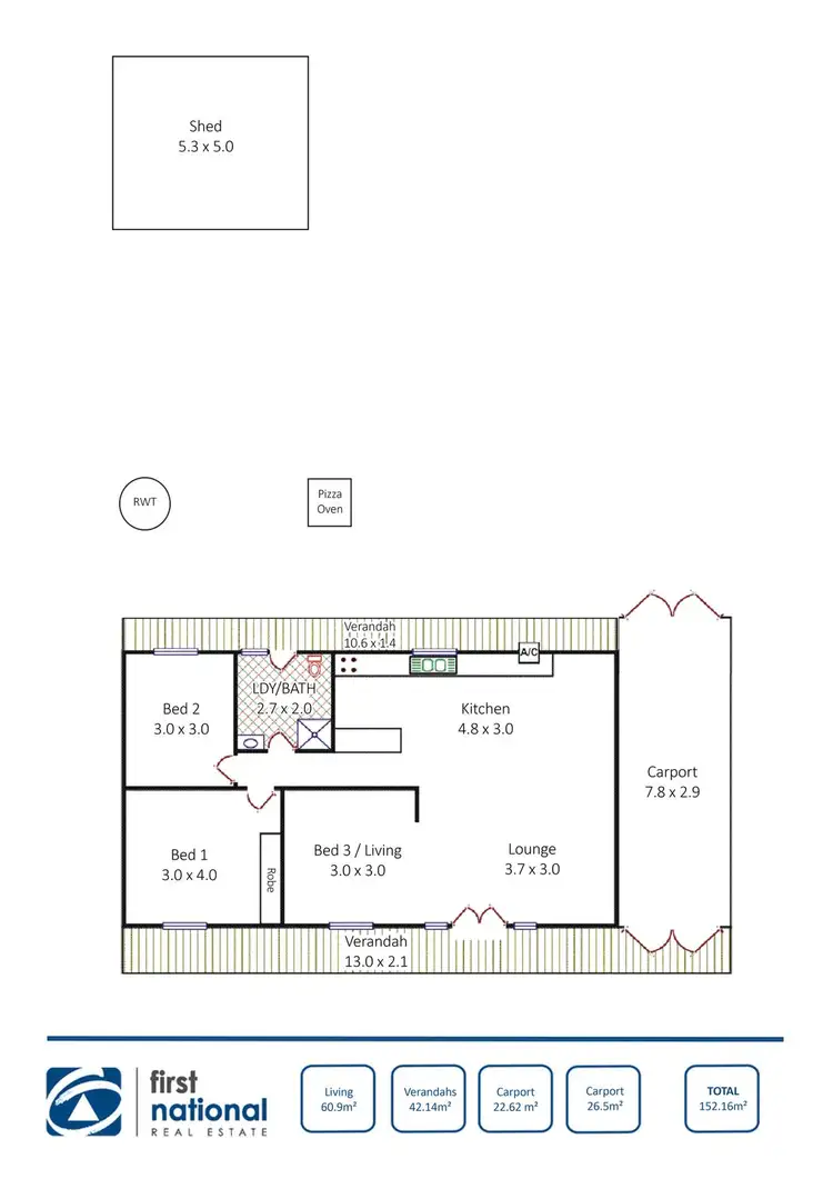 Floorplan of Homely house listing, 15 Marshall Street, Wallaroo SA 5556
