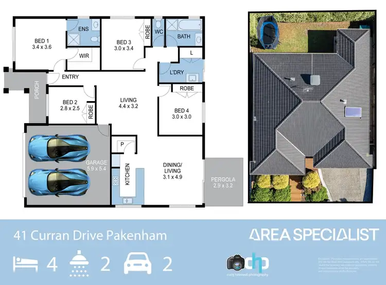 Floorplan of Homely house listing, 41 Curran Drive, Officer VIC 3809