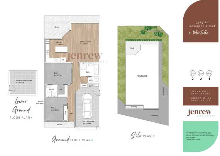 Floorplan of Homely unit listing, 2/72-74 Jorgensen Street, Montello TAS 7320