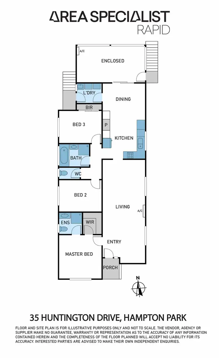 Floorplan of Homely house listing, 35 Huntington Drive, Hampton Park VIC 3976