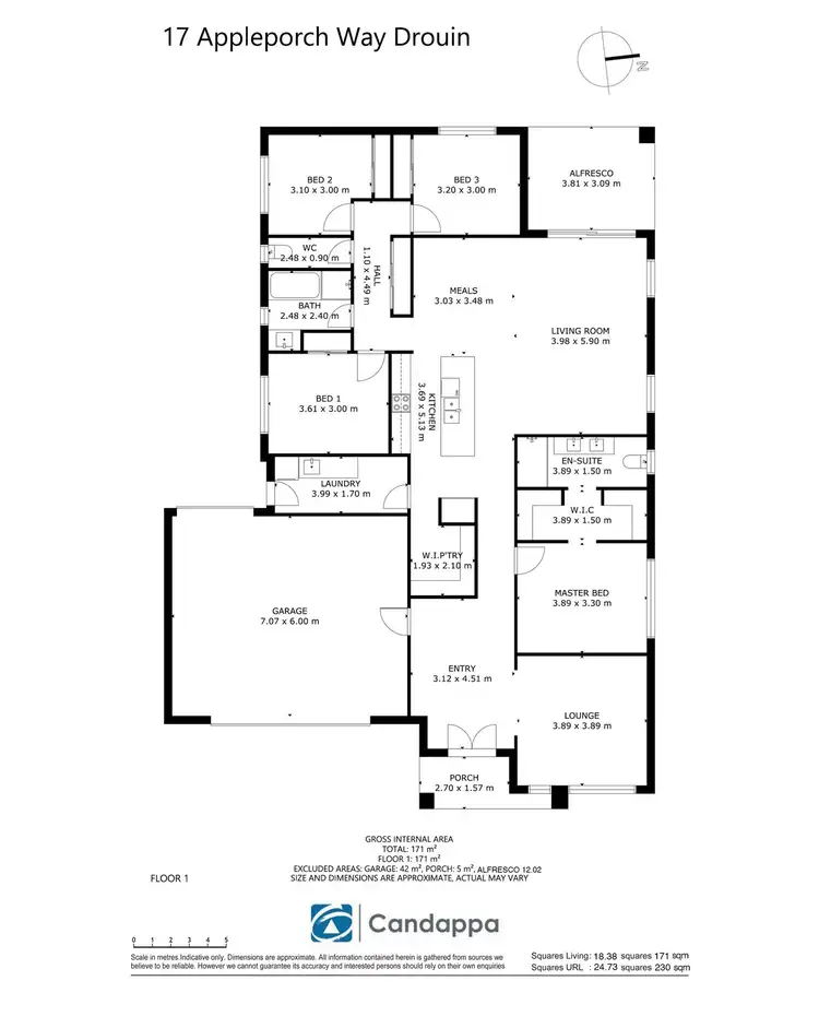 Floorplan of Homely house listing, 17 APPLEPORCH WAY, Drouin VIC 3818
