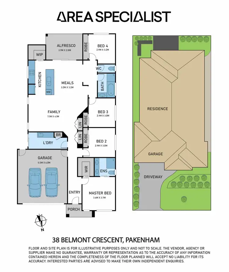 Floorplan of Homely house listing, 38 Belmont Crescent, Pakenham VIC 3810