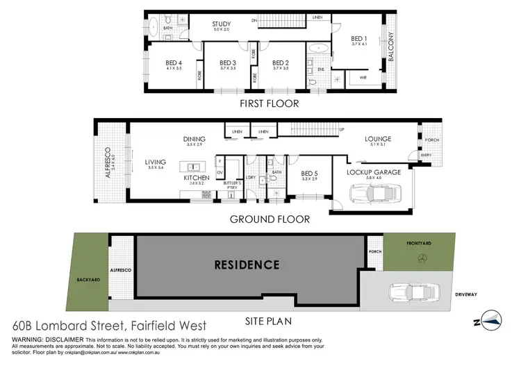 Floorplan of Homely semi-detached listing, 60B Lombard Street, Fairfield West NSW 2165