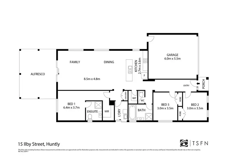 Floorplan of Homely house listing, 15 Ilby Street, Huntly VIC 3551