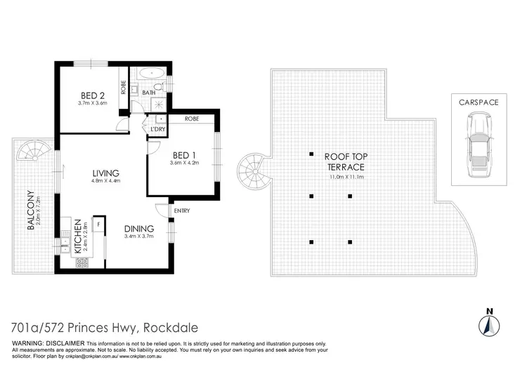 Floorplan of Homely apartment listing, 701/572 Princes Highway, Rockdale NSW 2216
