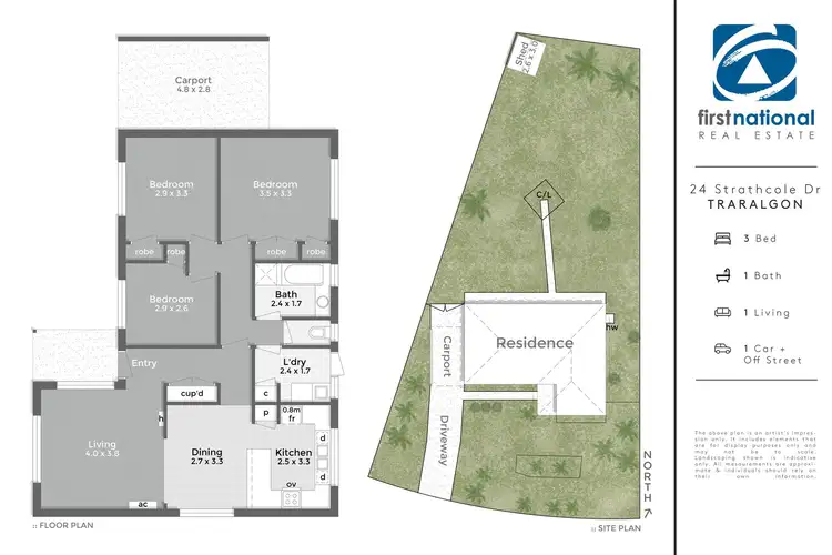 Floorplan of Homely house listing, 24 Strathcole Drive, Traralgon VIC 3844