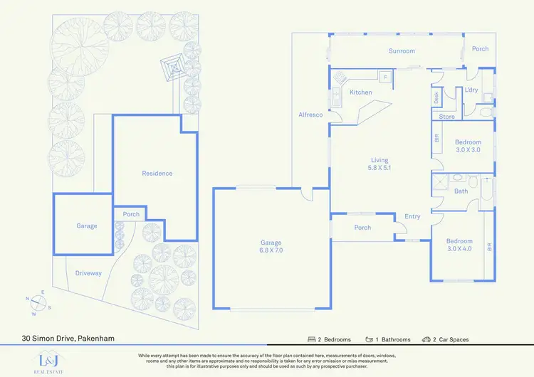 Floorplan of Homely house listing, 30 Simon Drive, Pakenham VIC 3810