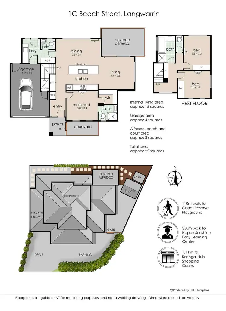 Floorplan of Homely unit listing, 1C Beech Street, Langwarrin VIC 3910