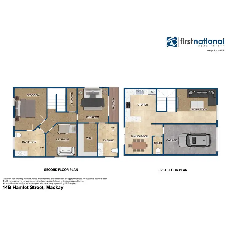 Floorplan of Homely townhouse listing, 14B Hamlet Street, Mackay QLD 4740