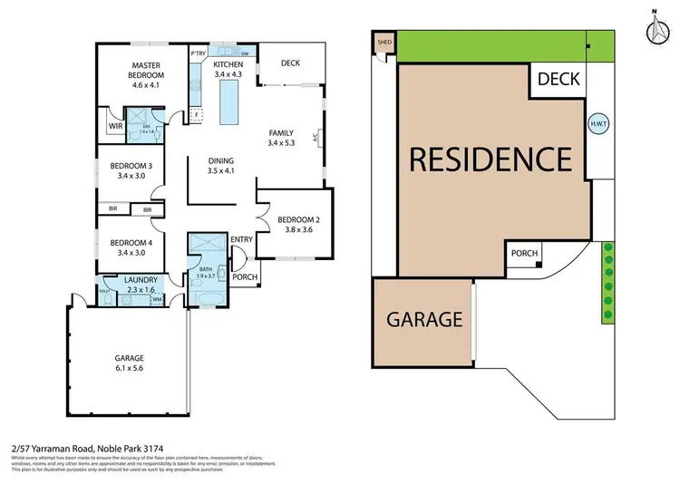 Floorplan of Homely unit listing, 2/57 Yarraman Road, Noble Park VIC 3174