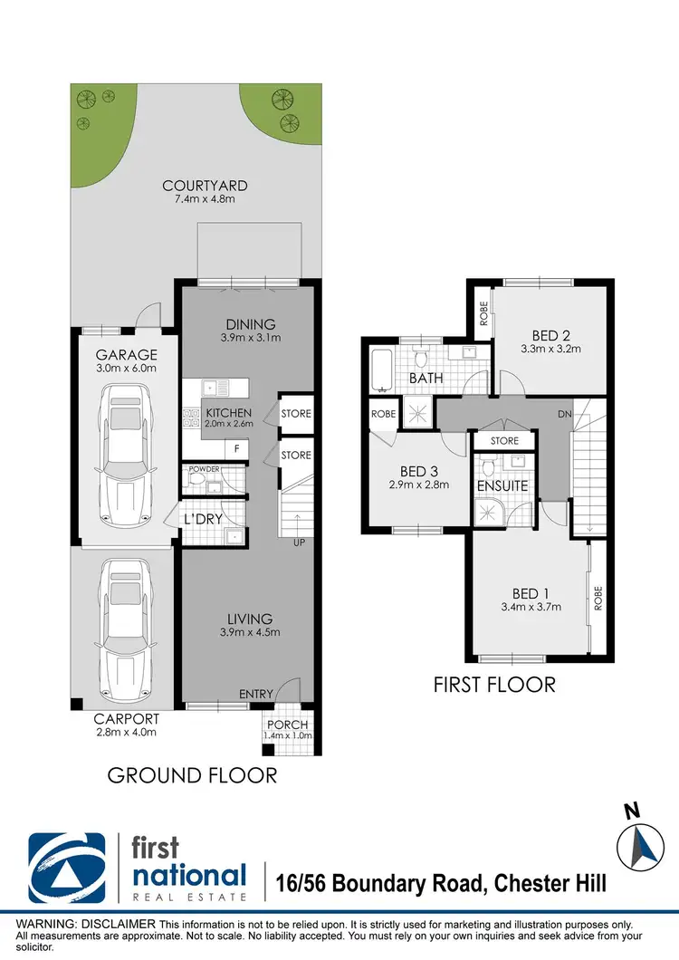 Floorplan of Homely townhouse listing, 16/50-56 Boundary Road, Chester Hill NSW 2162