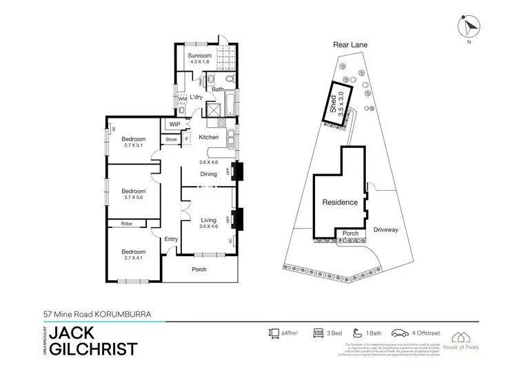Floorplan of Homely house listing, 57 Mine Road, Korumburra VIC 3950