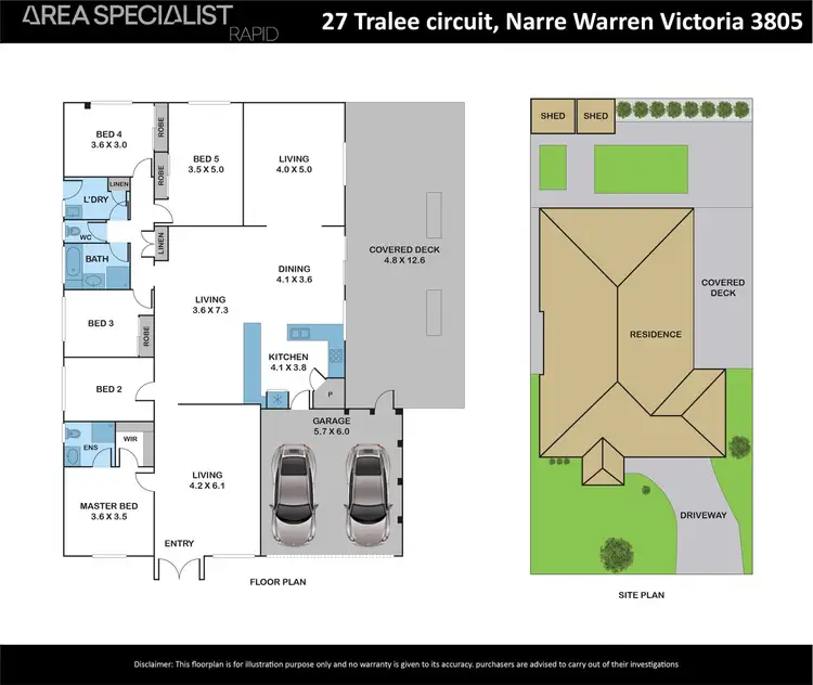 Floorplan of Homely house listing, 27 Tralee Circuit, Narre Warren VIC 3805