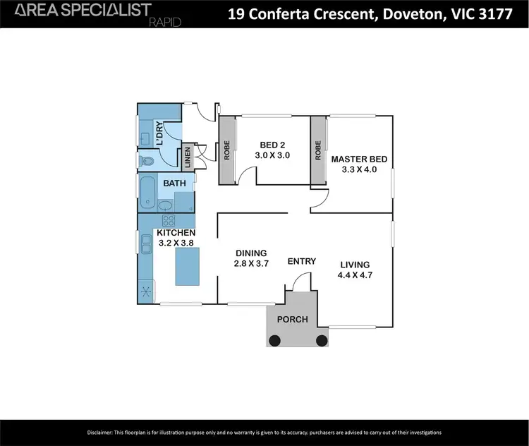 Floorplan of Homely unit listing, 19 Conferta Crescent, Doveton VIC 3177