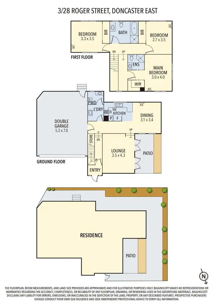 Floorplan of Homely townhouse listing, 3/28 Roger Street, Doncaster East VIC 3109
