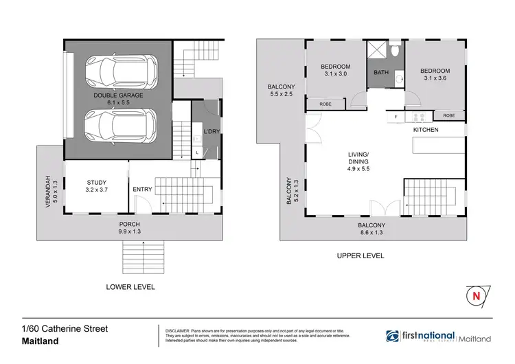 Floorplan of Homely townhouse listing, 1/60 Catherine Street, Maitland NSW 2320