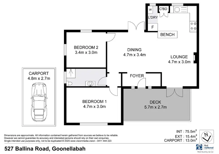 Floorplan of Homely house listing, 527 Ballina Road, Goonellabah NSW 2480