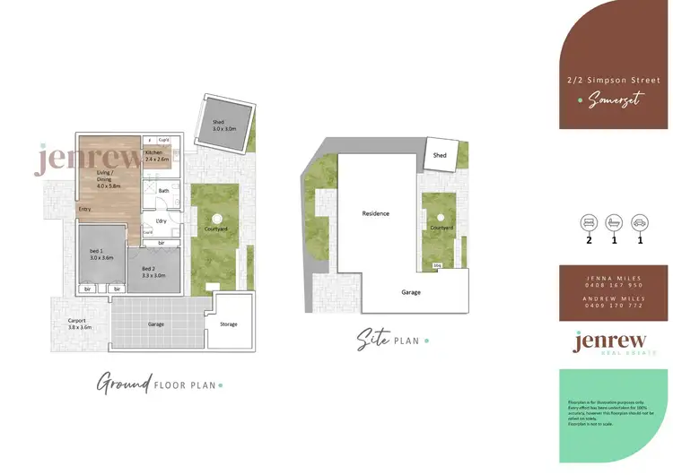 Floorplan of Homely unit listing, 2/2 Simpson Street, Somerset TAS 7322
