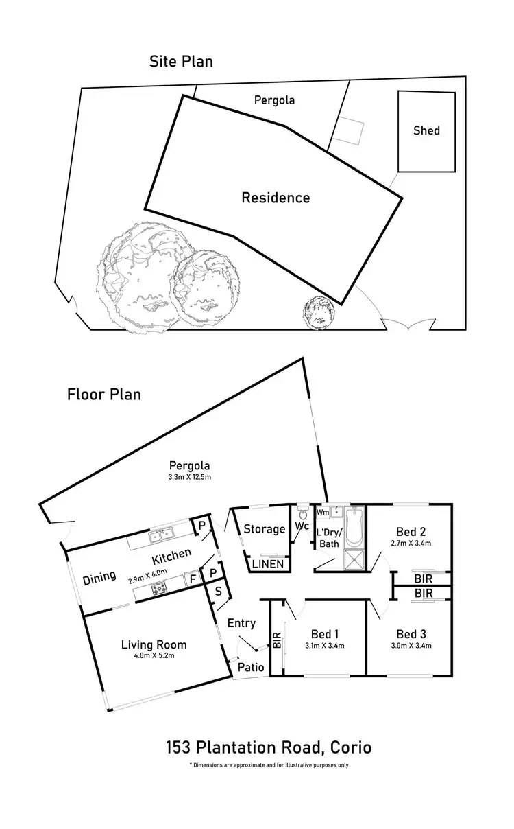 Floorplan of Homely house listing, 153 Plantation Road, Corio VIC 3214