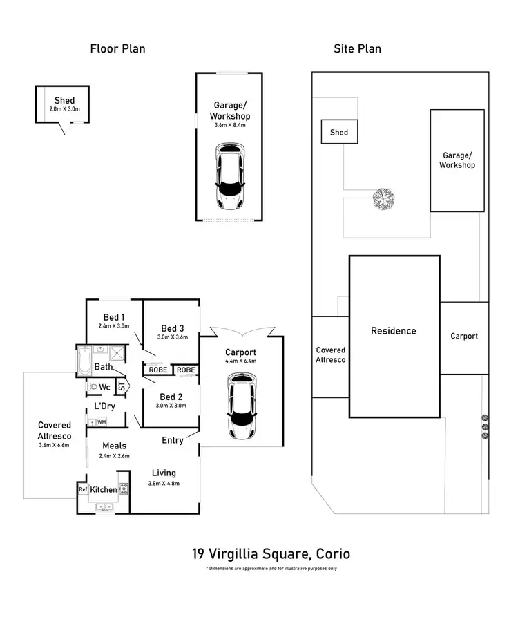 Floorplan of Homely house listing, 19 Virgillia Square, Corio VIC 3214
