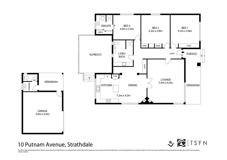 Floorplan of Homely house listing, 10 Putnam Avenue, Strathdale VIC 3550