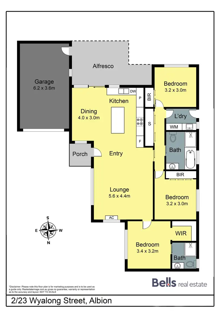 Floorplan of Homely unit listing, 2/23 Wyalong Street, Albion VIC 3020