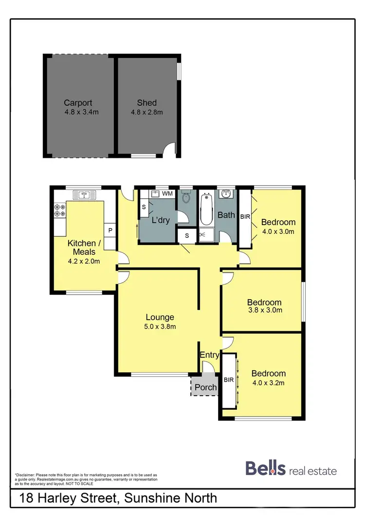 Floorplan of Homely house listing, 18 Harley Street, Sunshine North VIC 3020