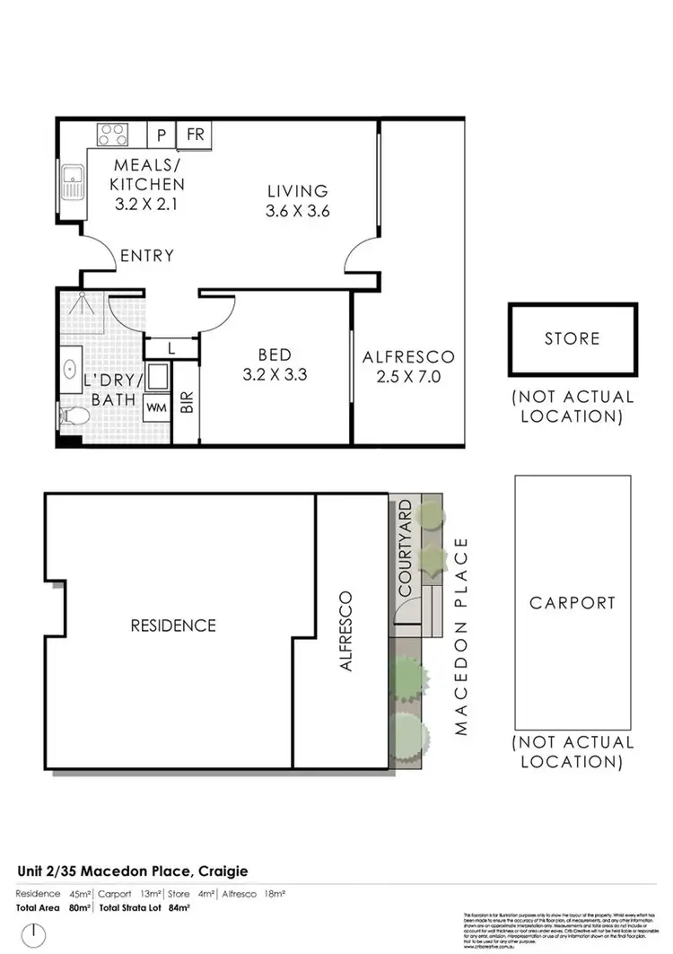 Floorplan of Homely apartment listing, 2/35 Macedon Place, Craigie WA 6025