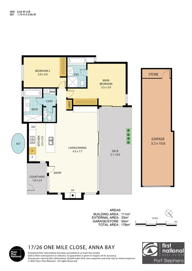 Floorplan of Homely townhouse listing, 17/26 One Mile Close, Boat Harbour NSW 2316