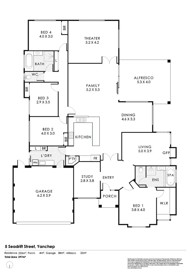 Floorplan of Homely house listing, 5 Seadrift Street, Yanchep WA 6035
