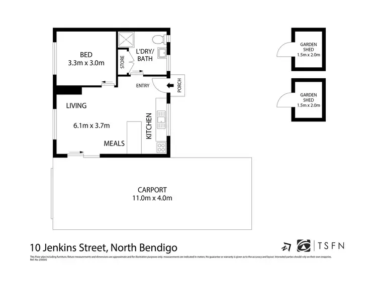 Floorplan of Homely unit listing, 10 Jenkins Street, California Gully VIC 3556