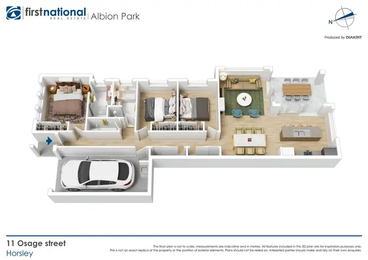 Floorplan of Homely semi-detached listing, 11 Osage Street, Horsley NSW 2530