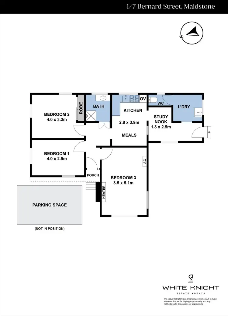 Floorplan of Homely house listing, 1/7 Bernard Street, Maidstone VIC 3012