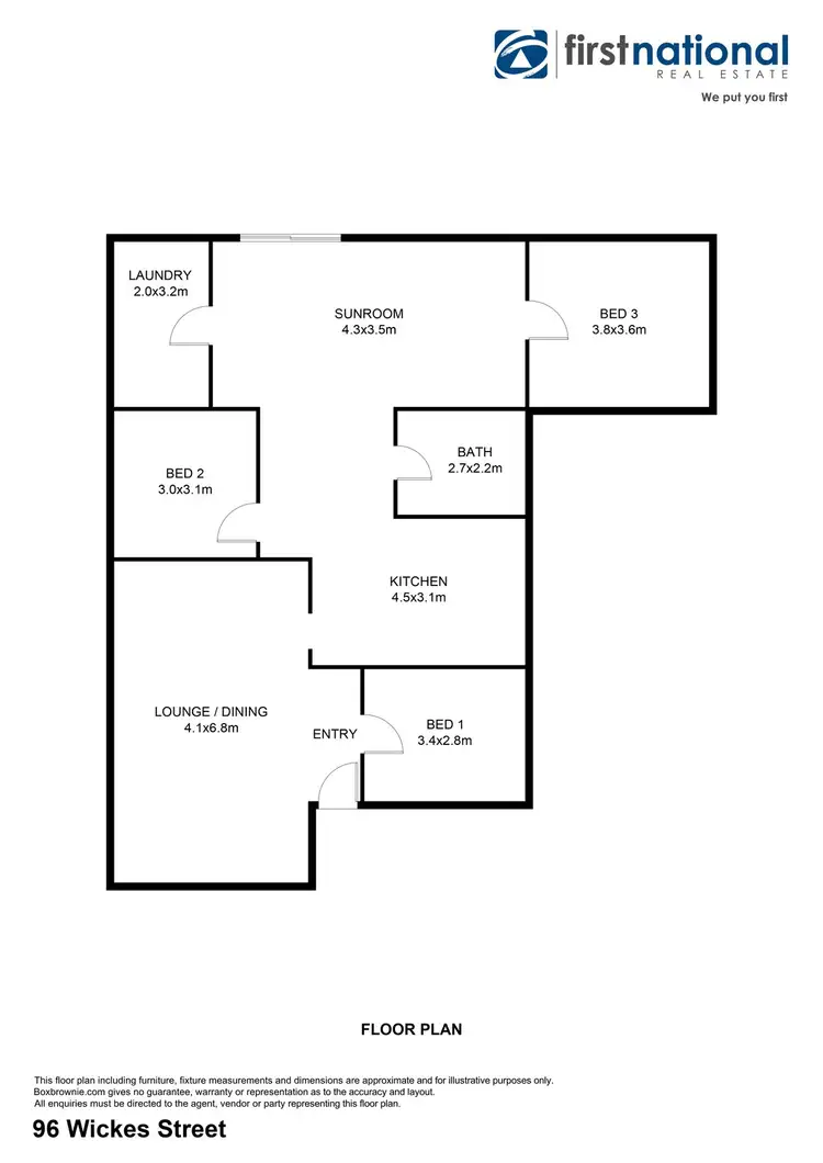 Floorplan of Homely house listing, 96 Wickes Street, Broken Hill NSW 2880