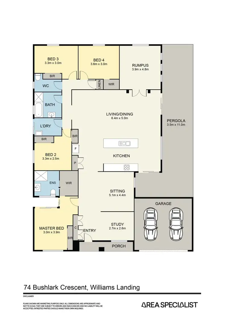 Floorplan of Homely house listing, 74 Bushlark Crescent, Williams Landing VIC 3027
