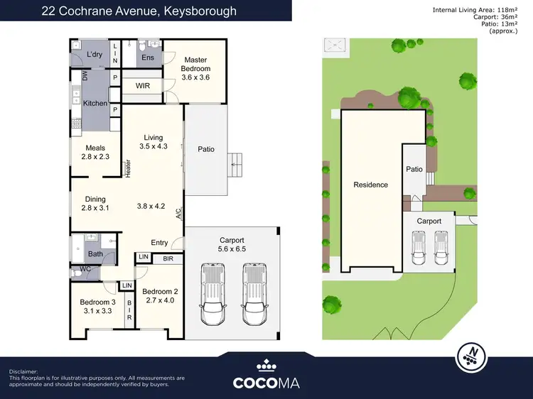 Floorplan of Homely house listing, 22 Cochrane Avenue, Keysborough VIC 3173