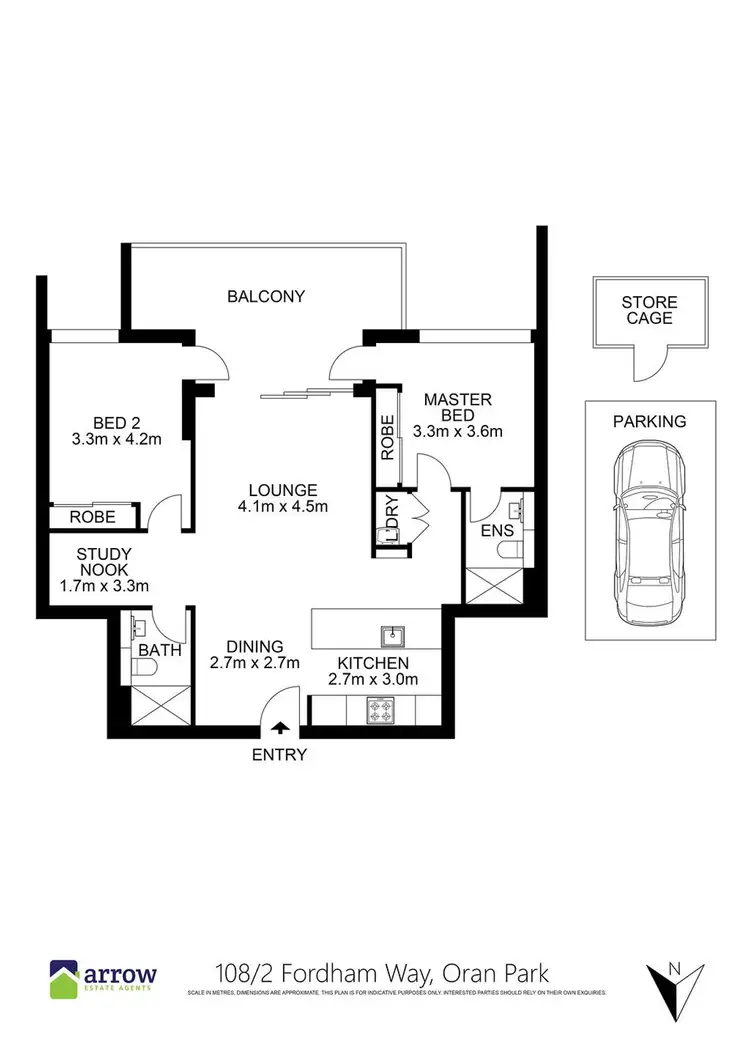 Floorplan of Homely apartment listing, 108/2 Fordham Way, Oran Park NSW 2570
