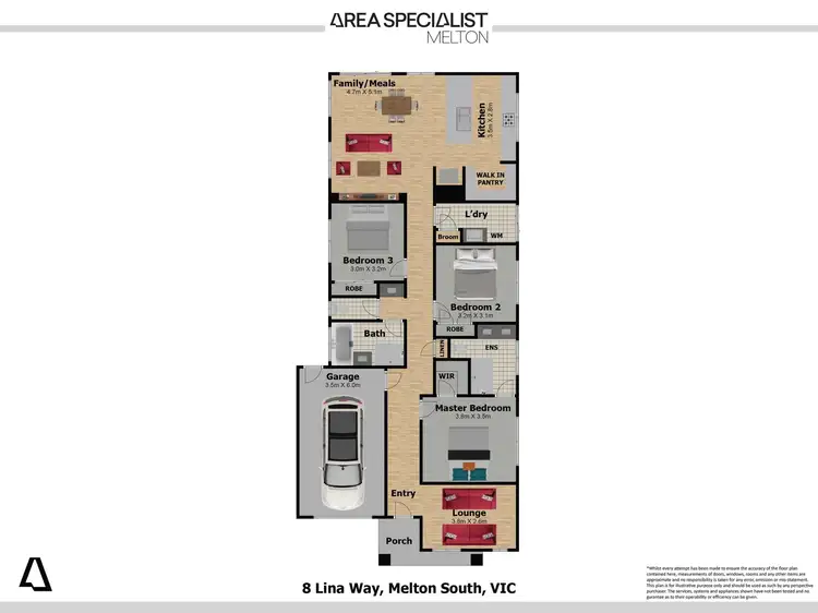 Floorplan of Homely house listing, 8 Lina Way, Melton South VIC 3338