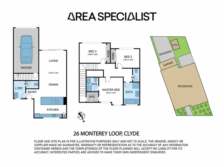 Floorplan of Homely house listing, 26 Monterey Loop, Clyde VIC 3978