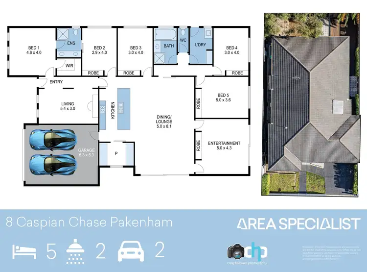Floorplan of Homely house listing, 8 Caspian Chase, Pakenham VIC 3810