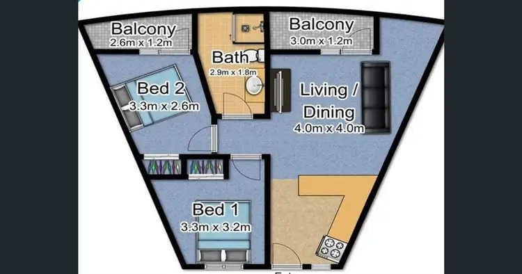 Floorplan of Homely apartment listing, 21/261-265 SHERIDAN STREET, Cairns North QLD 4870