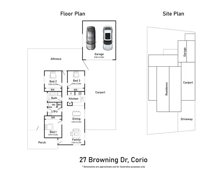 Floorplan of Homely house listing, 27 Browning Drive, Corio VIC 3214