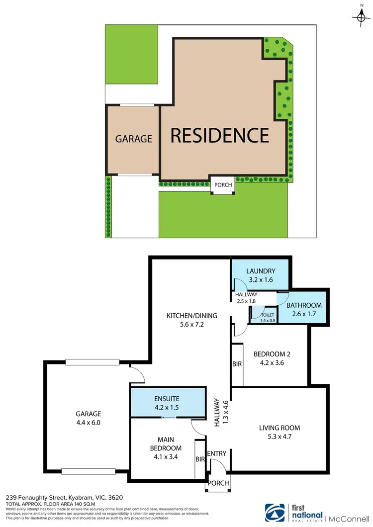 Floorplan of Homely townhouse listing, 1/239 Fenaughty Street, Kyabram VIC 3620