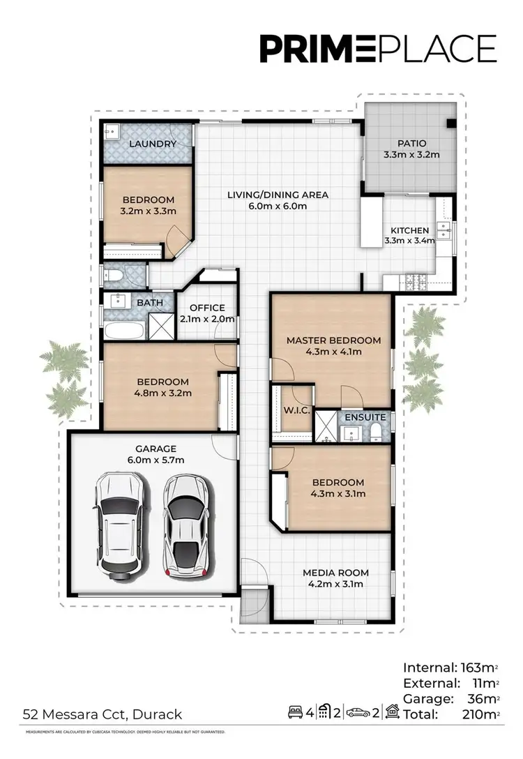 Floorplan of Homely house listing, 52 Messara Circuit, Durack QLD 4077