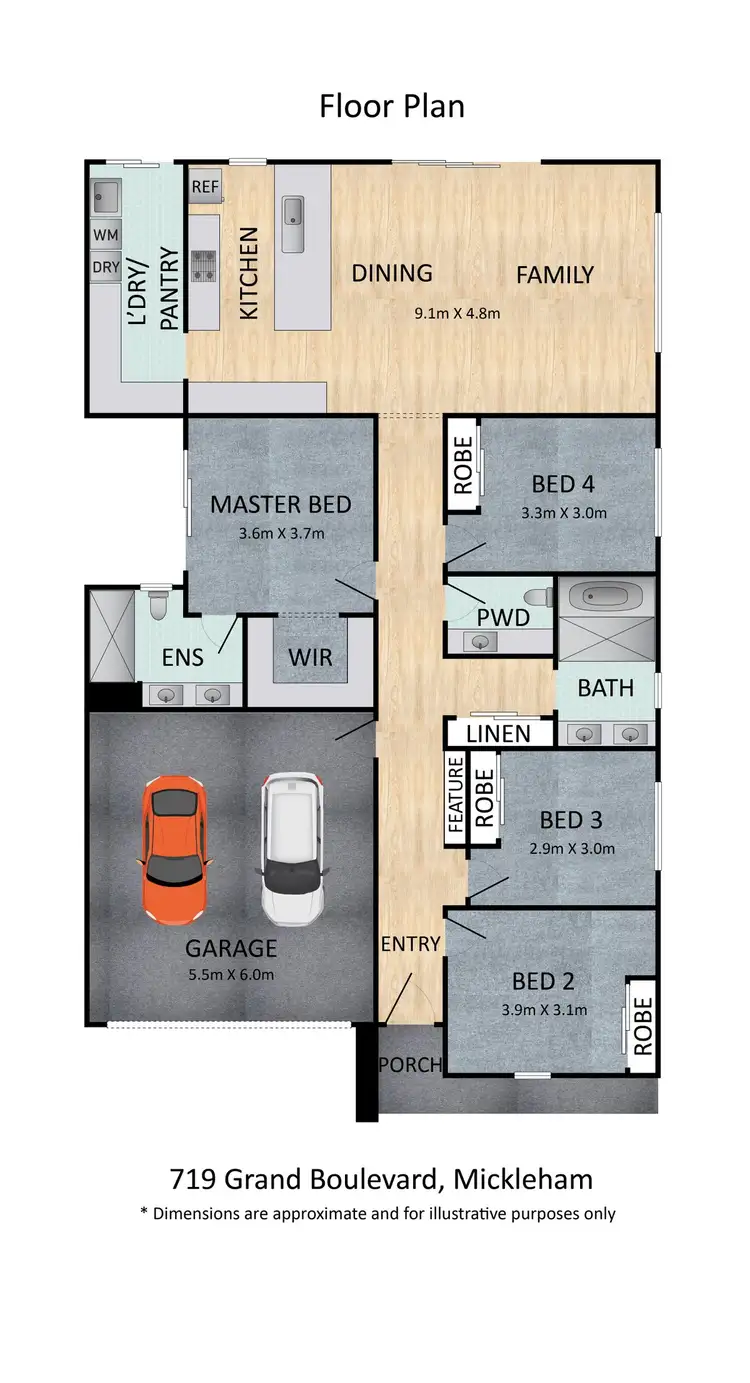 Floorplan of Homely house listing, 719 Grand Boulevard, Mickleham VIC 3064
