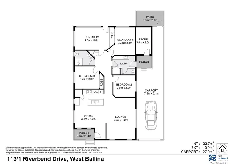 Floorplan of Homely house listing, 113/1 Riverbend Drive, West Ballina NSW 2478