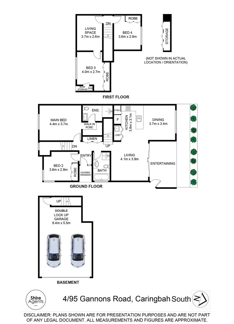 Floorplan of Homely townhouse listing, 4/95 Gannons Road, Caringbah South NSW 2229